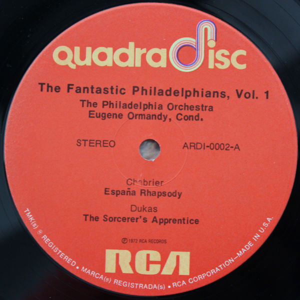 Eugene Ormandy : The Fantastic Philadelphians, Vol. 1 - Sheer Sonic Sorcery (LP, Album, Quad)