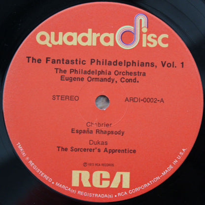 Eugene Ormandy : The Fantastic Philadelphians, Vol. 1 - Sheer Sonic Sorcery (LP, Album, Quad)