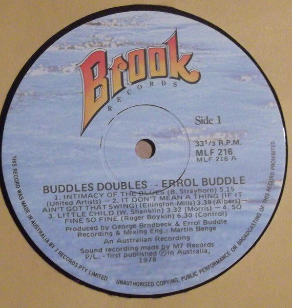 Errol Buddle : Buddles Doubles (LP, Album)