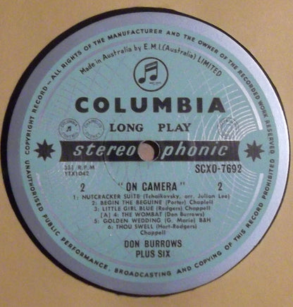 Don Burrows Plus Six : On Camera (LP, Album)