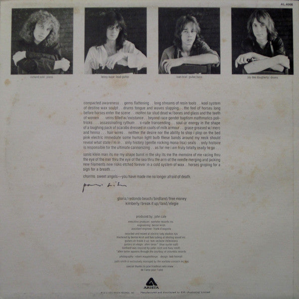 Patti Smith : Horses (LP, Album, RE)