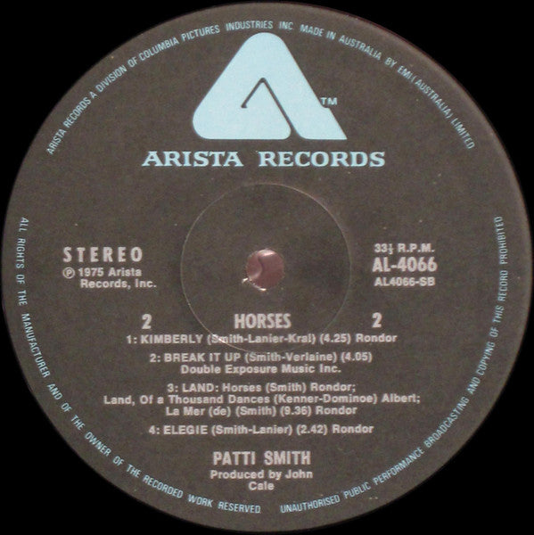Patti Smith : Horses (LP, Album, RE)