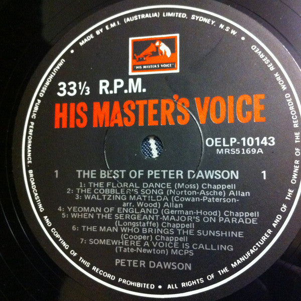 Peter Dawson : The Best Of Peter Dawson (LP, Comp)