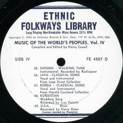 Various : Music Of The World's Peoples, Volume Four (2xLP, Comp + Box)