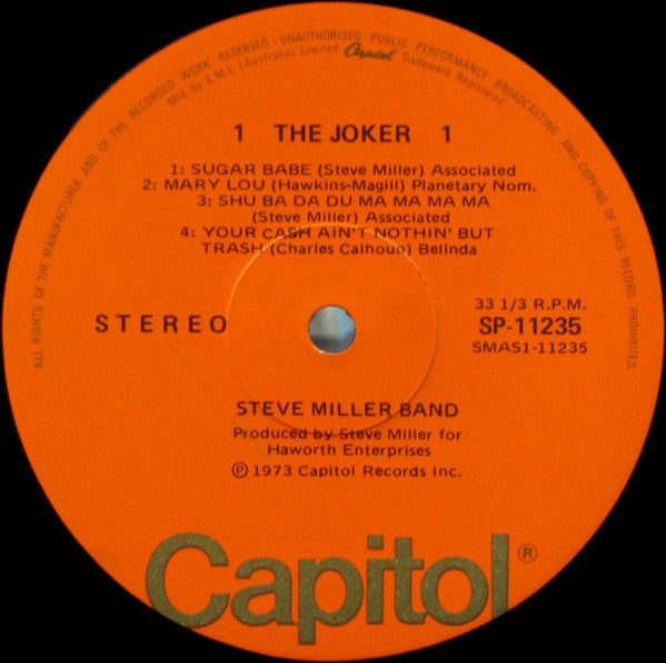 Steve Miller Band : The Joker (LP, Album, Gat)