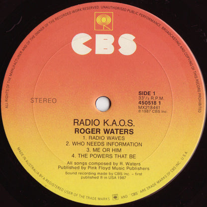 Roger Waters : Radio K.A.O.S. (LP, Album)