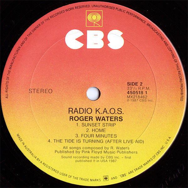 Roger Waters : Radio K.A.O.S. (LP, Album)
