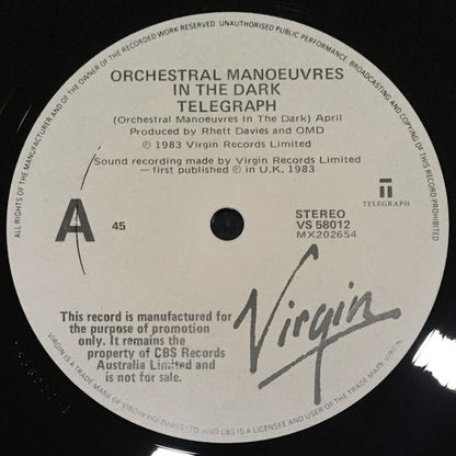 Orchestral Manoeuvres In The Dark : Telegraph (12", Promo)