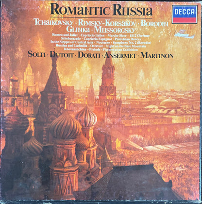 Alexander Borodin, Mikhail Ivanovich Glinka, Modest Mussorgsky, Georg Solti, London Symphony Orchestra : Romantic Russia (4xLP, Comp + Box)
