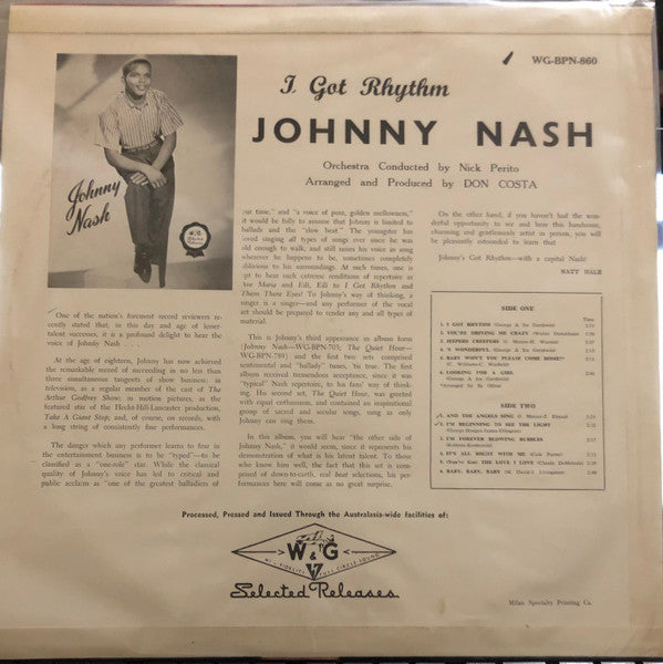 Johnny Nash : I Got Rhythm (LP, Album)