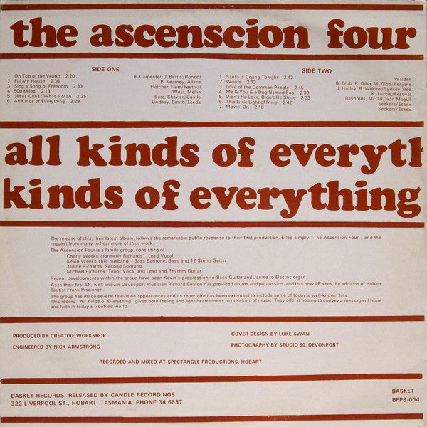 The Ascension Four : All Kinds Of Everything (LP, Album)