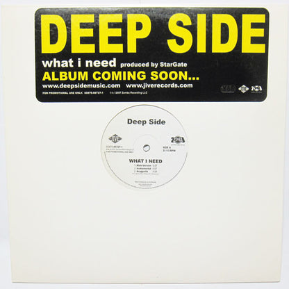 Deep Side : What I Need (12", Single, Promo)