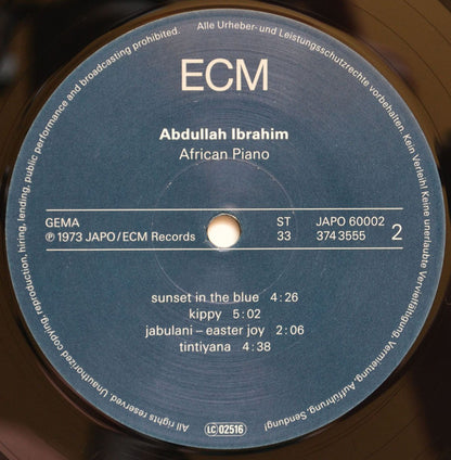 Abdullah Ibrahim : African Piano (LP, Album, RE, 180)