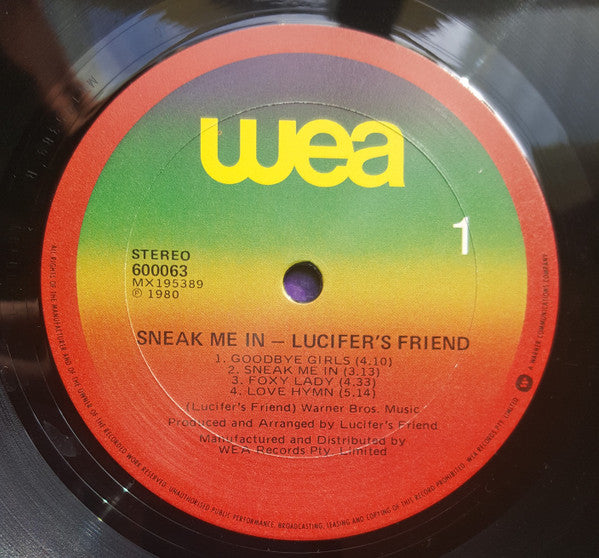 Lucifer's Friend : Sneak Me In (LP, Album)