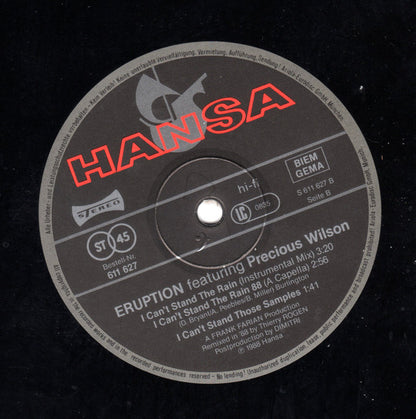 Eruption (4) Featuring Precious Wilson : I Can't Stand The Rain 88 (12", Maxi)
