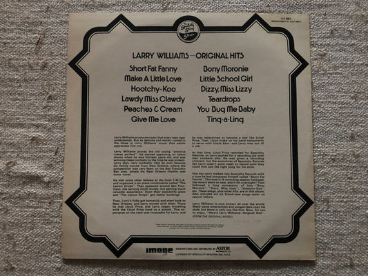 Larry Williams (3) : Original Hits (LP, Album)