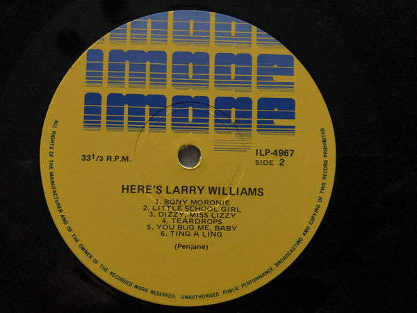 Larry Williams (3) : Original Hits (LP, Album)