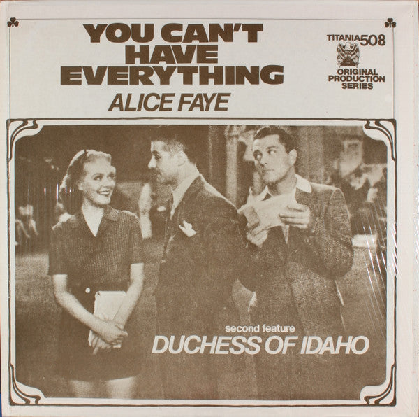 Esther Williams (2) / Alice Faye : Duchess Of Idaho / You Can't Have Everything (LP)