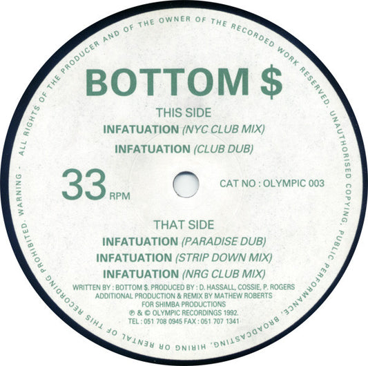 Bottom Dollar : Infatuation (12")