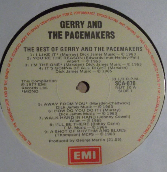 Gerry & The Pacemakers : The Best Of Gerry And The Pacemakers (LP, Comp)