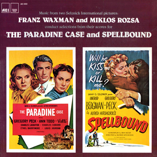 Franz Waxman And Miklós Rózsa : The Paradine Case And Spellbound (LP)