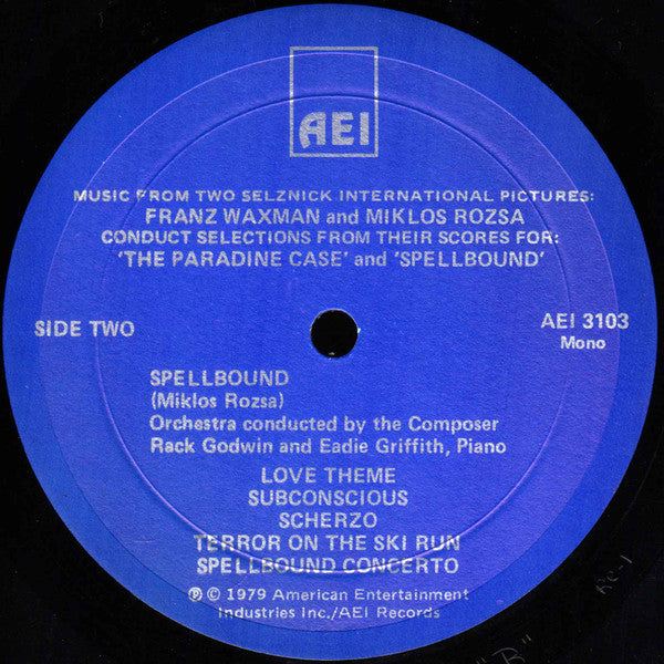 Franz Waxman And Miklós Rózsa : The Paradine Case And Spellbound (LP)