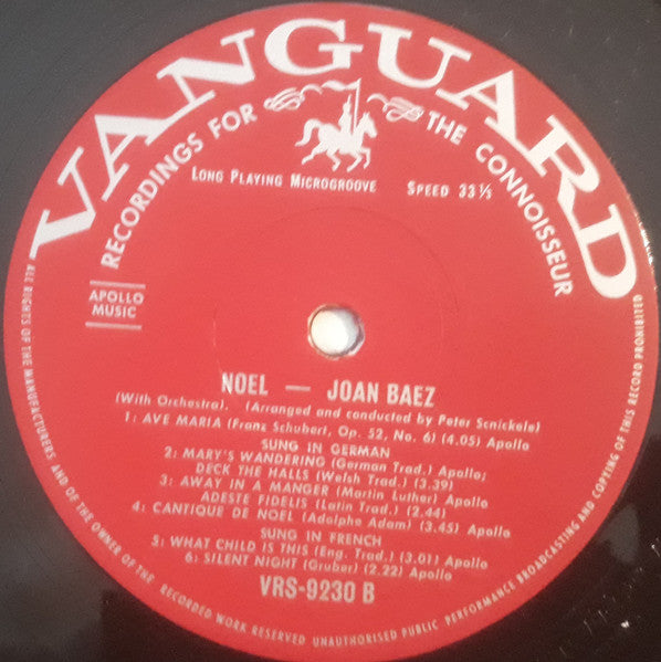 Joan Baez : Noël (LP, Album)