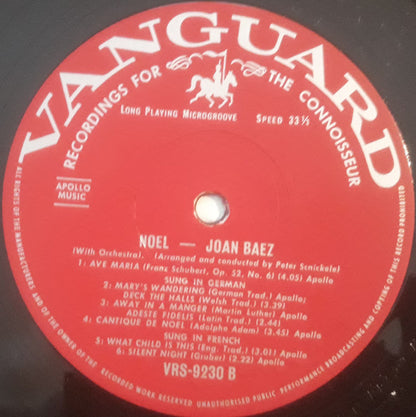 Joan Baez : Noël (LP, Album)