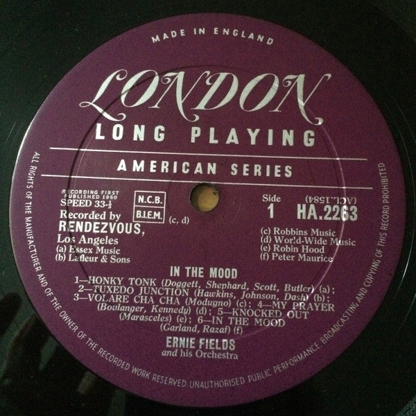 Ernie Fields Orchestra : In The Mood (LP, Mono)