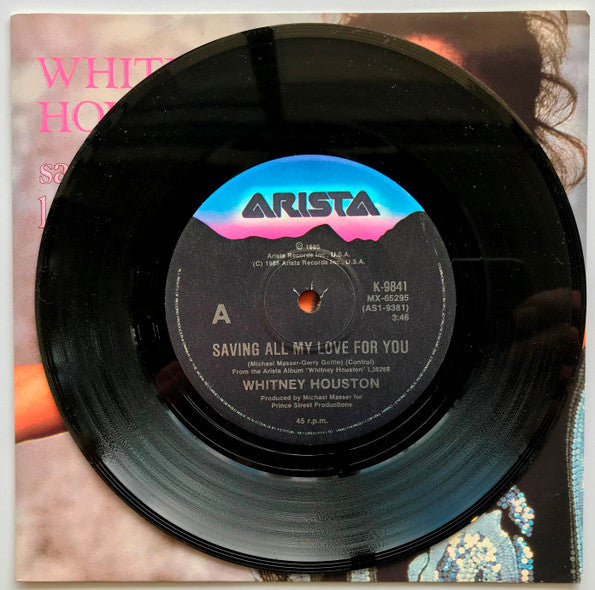 Whitney Houston : Saving All My Love For You (7", Single, Ltd)
