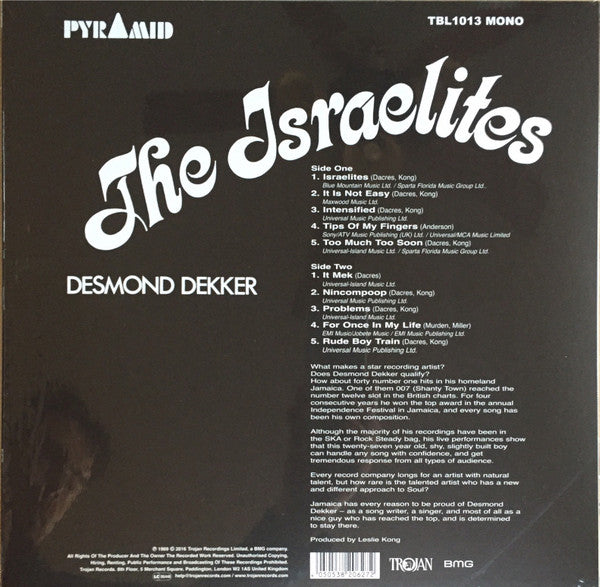Desmond Dekker : The Israelites (LP, Album, Mono, RE)