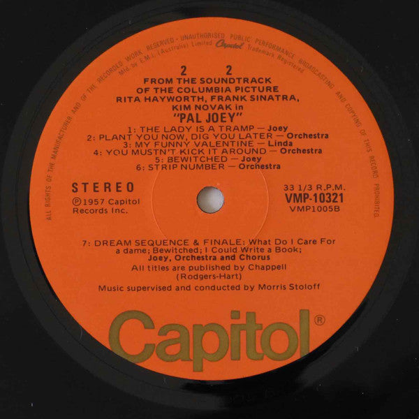 Rita Hayworth, Frank Sinatra, Kim Novak (2), Rodgers & Hart : Pal Joey  (LP)
