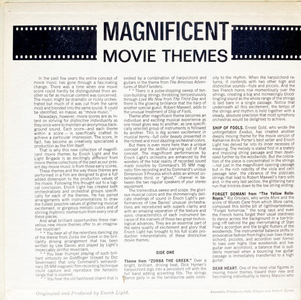 Enoch Light And The Light Brigade : Magnificent Movie Themes (LP, Album)