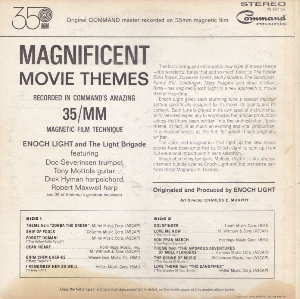 Enoch Light And The Light Brigade : Magnificent Movie Themes (LP, Album)