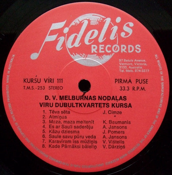 Kuršu Vīri : Kuršu Vīri (LP, Album)