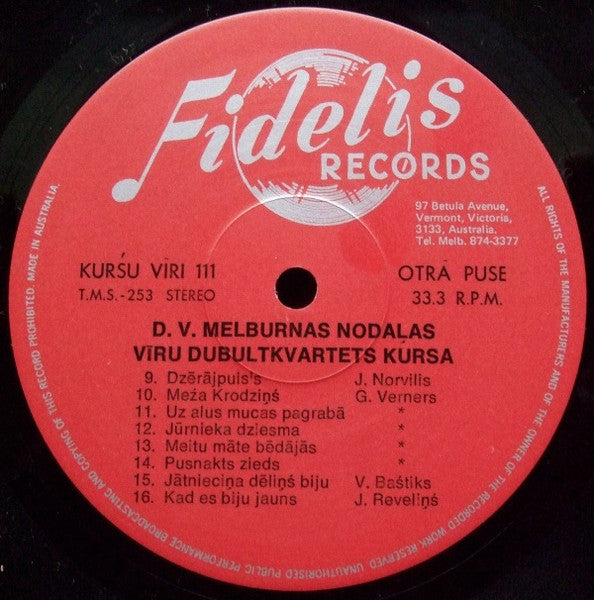 Kuršu Vīri : Kuršu Vīri (LP, Album)