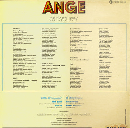 Ange (4) : Caricatures (LP, Album)
