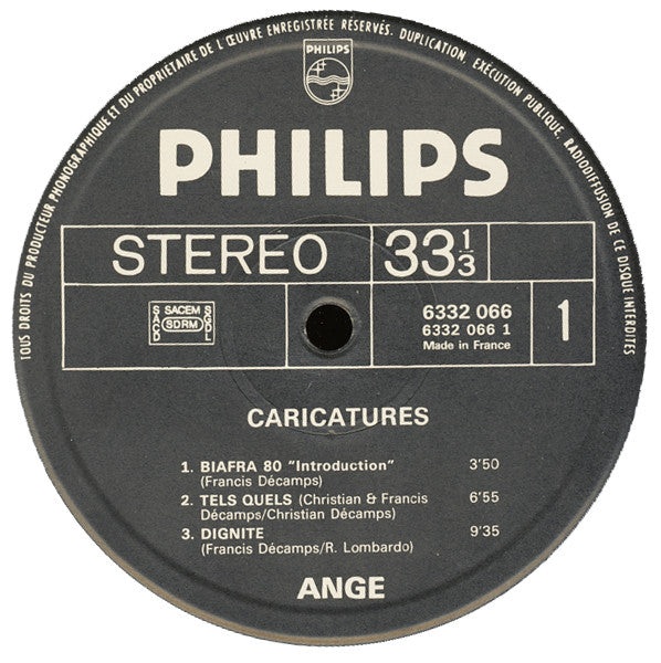 Ange (4) : Caricatures (LP, Album)