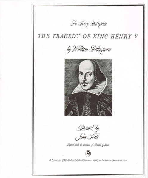 William Shakespeare : The Tragedy Of King Henry V (LP, Album, Club, RE)