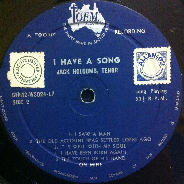 Jack Holcomb : I Have A Song (LP, Album)