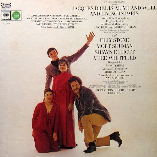 Eric Blau And Mort Shuman : Jacques Brel Is Alive And Well And Living In Paris (2xLP)