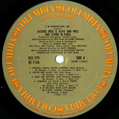 Eric Blau And Mort Shuman : Jacques Brel Is Alive And Well And Living In Paris (2xLP)
