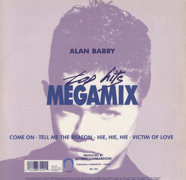 Alan Barry : Top Hits Megamix (12", Mixed)