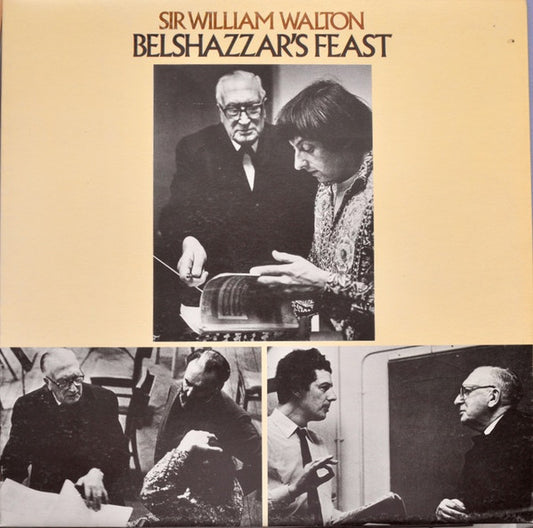 Sir William Walton / London Symphony Orchestra / André Previn : Belshazzar's Feast / Improvisations On An Impromptu Of Benjamin Britten (LP, Quad)