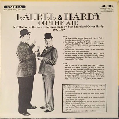Laurel & Hardy : Laurel & Hardy On The Air (LP, Album, Mono)