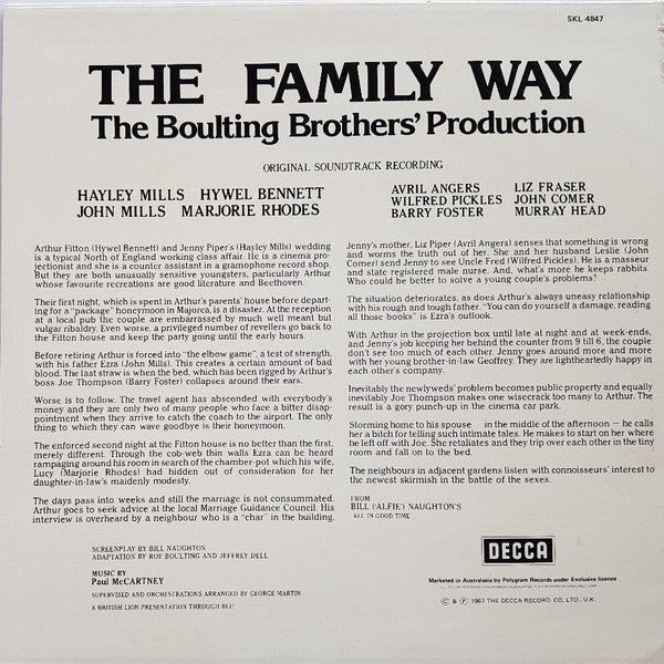 Paul McCartney : The Family Way (LP, Album, RE)