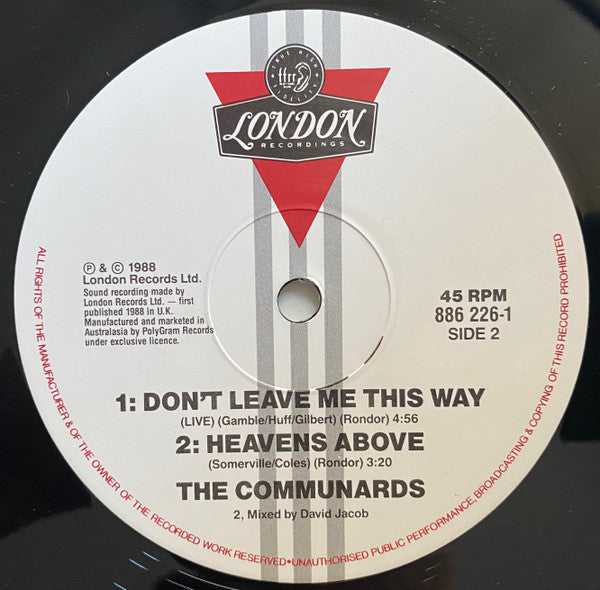 The Communards : For A Friend (12", Single)