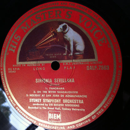 John Antill / Turina* - The Sydney Symphony Orchestra* Conducted By Sir Eugene Goossens : Corroboree Ballet Suite / Sinfonia Sevillana (LP, Album, Mono)
