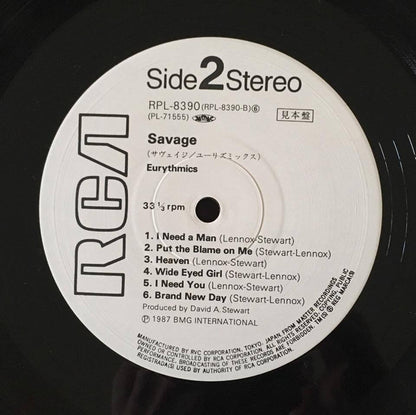 Eurythmics : Savage (LP, Album, Promo)