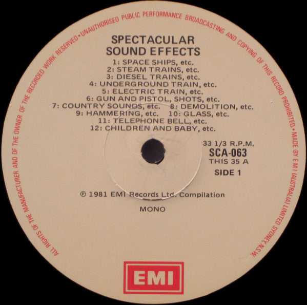 No Artist : Spectacular Sound Effects (Album Two) (LP, Comp, Mono)